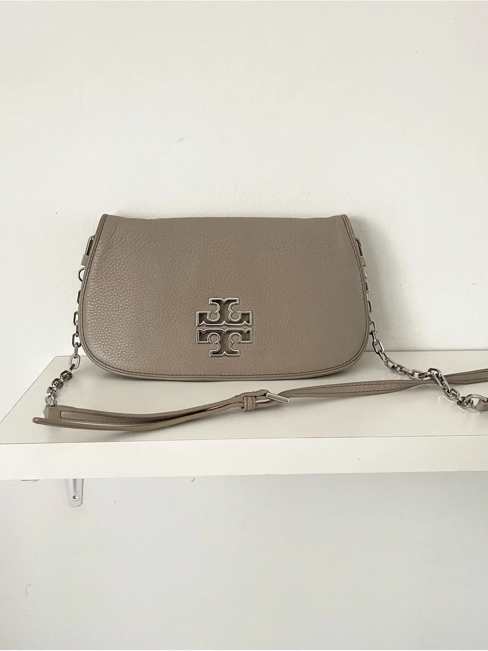 Tory Burch Britten Gray Crossbody Bag